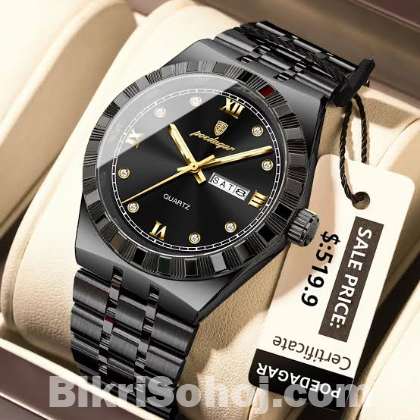 POEDAGAR Luminous Quartz Men’s Watch